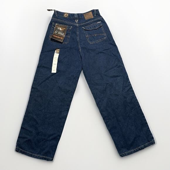 Y2K Vintage G Unit Heavy Weight Baggy Wide Leg Dark Wash Jeans SZ 16 NEW W TAGS - Picture 1 of 8